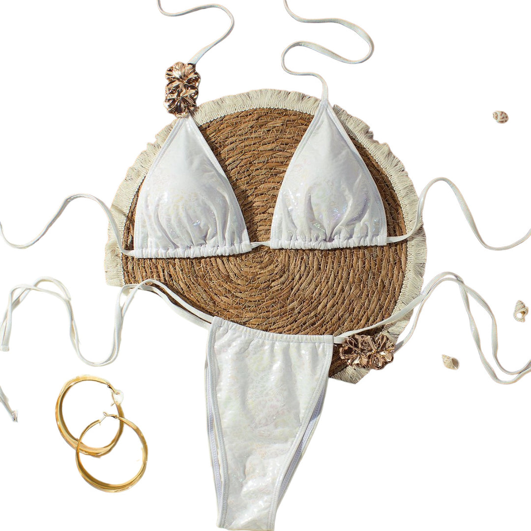 Women's triangle bikini with shimmering embellishments Mune Fashion