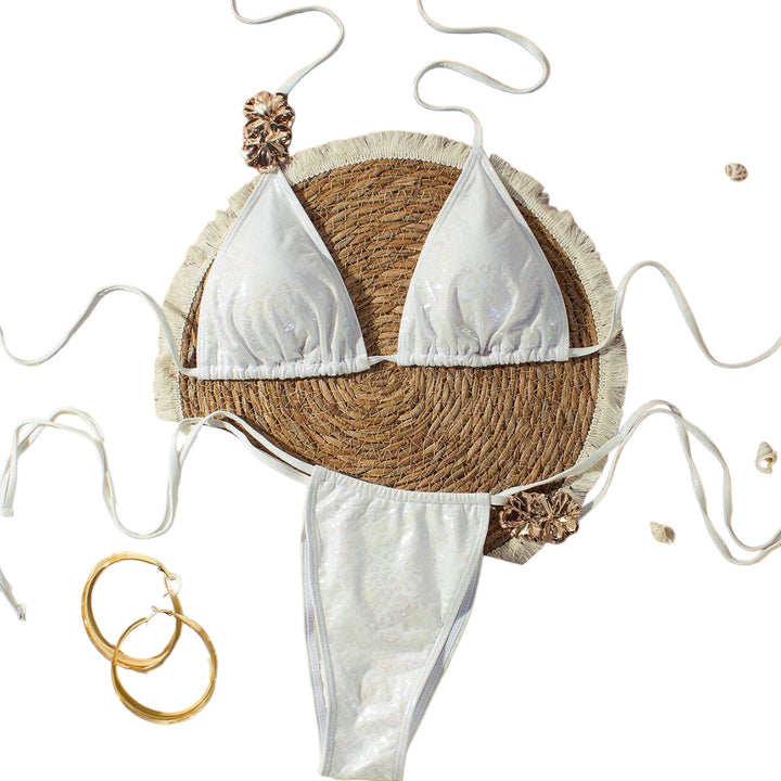 Women's triangle bikini with shimmering embellishments Mune Fashion
