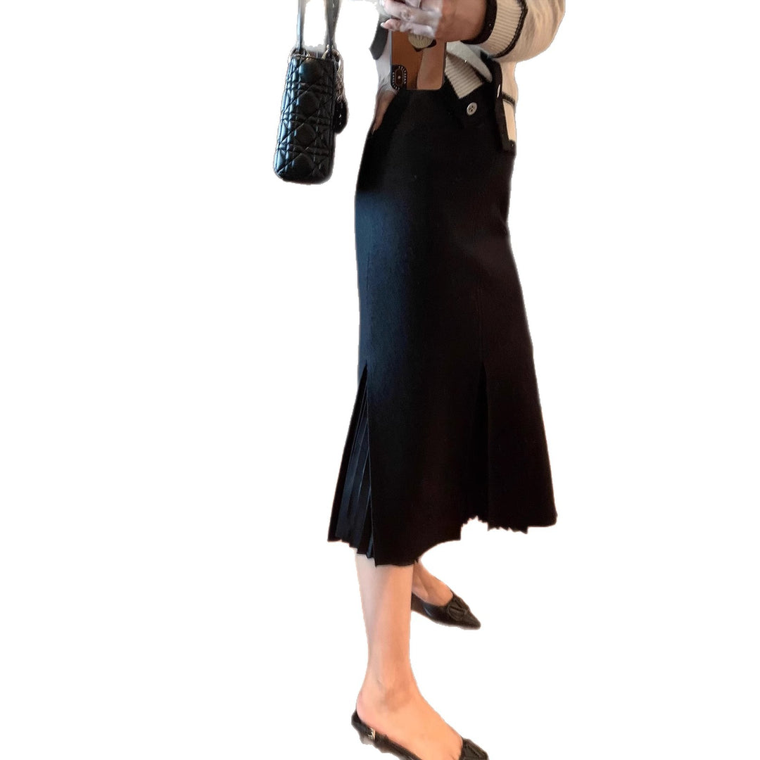 Ladies Elegant Midi Skirt with Slits Mune Fashion