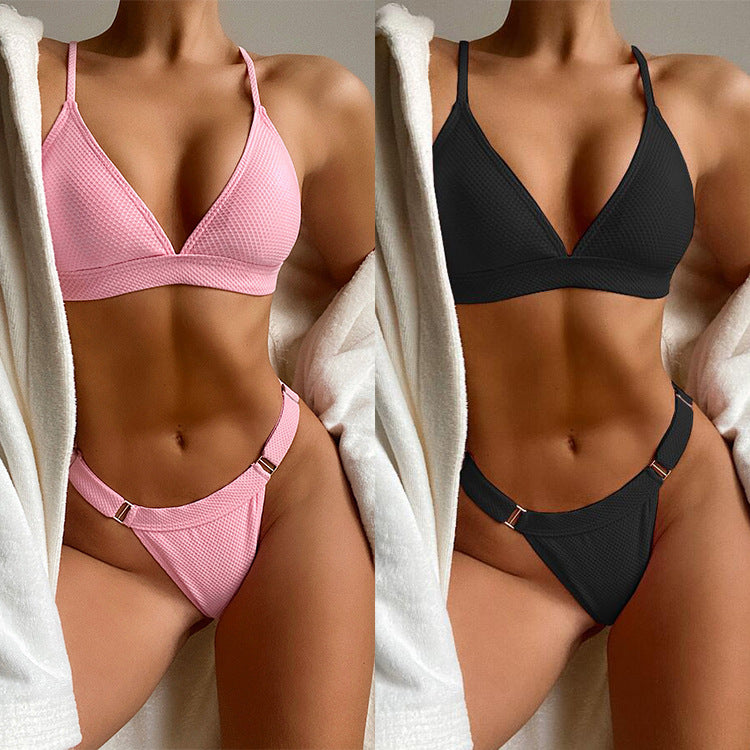 Ladies Triangle Bikini Set with luxurious band details Mune Fashion