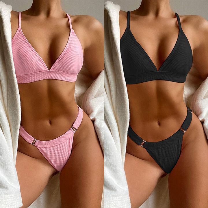 Ladies Triangle Bikini Set with luxurious band details Mune Fashion