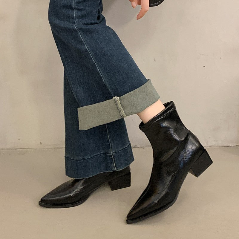 Ladies Fashionable and Elegant Ankle Boots Mune Fashion