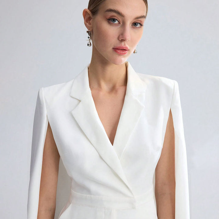 Women Elegant Jumpsuit with Cape Detail Mune Fashion