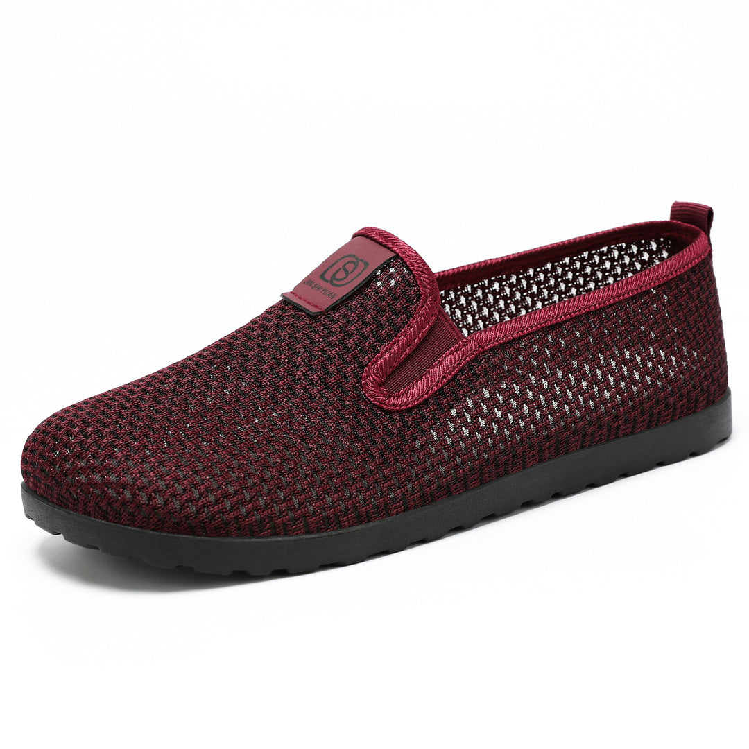 Women's breathable knitted slippers with elastic entry and cushioning EVA outsole Mune Fashion