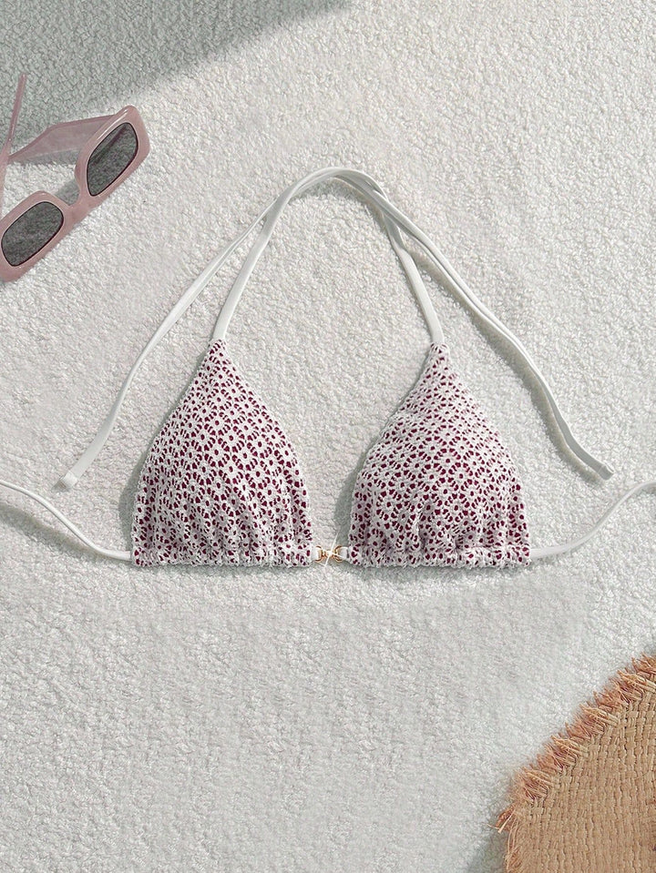 Women's bikini bottom with side ties and floral pattern Mune Fashion