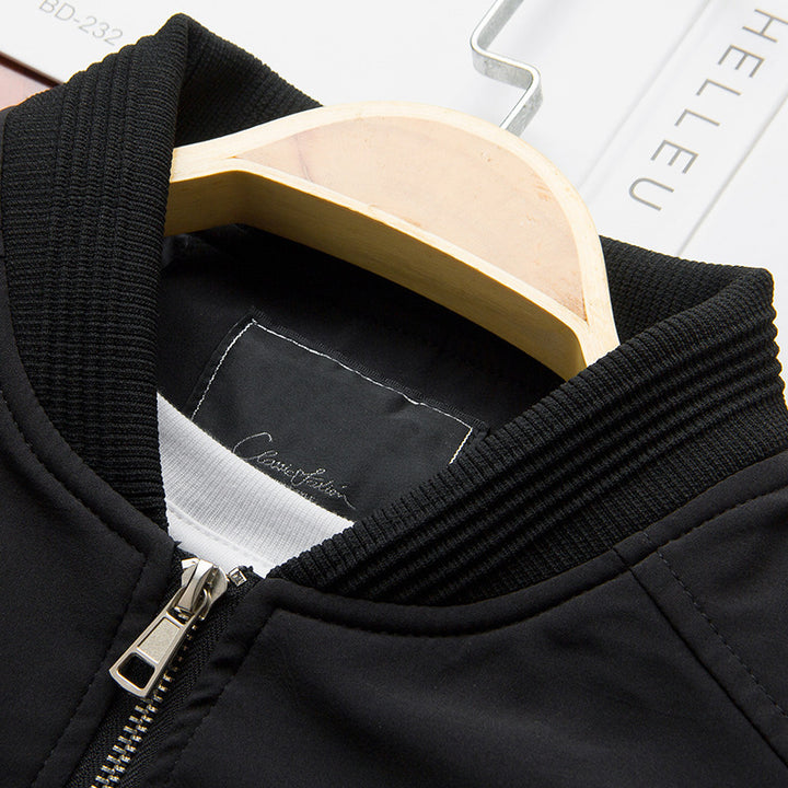 Men's Fashion Bomber Jacket with Elastic Cuffs Mune Fashion