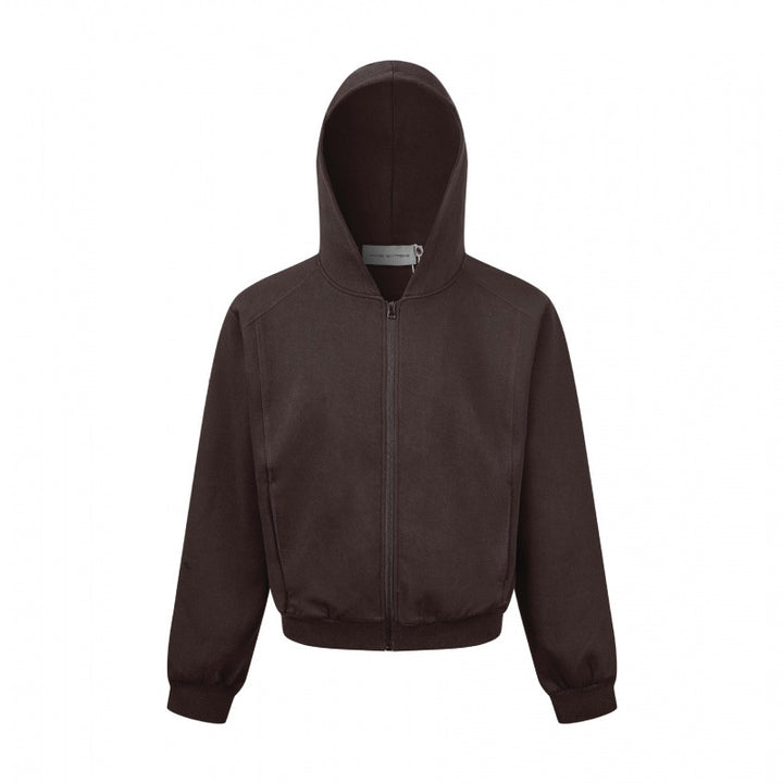 Unisex Short cut hooded zip jacket made of heavy French terry with elastic hem and raglan sleeves Mune Fashion