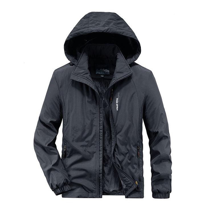 Men's Insulated Outdoor Transitional Jacket with Warm Teddy Lining and Hood Mune Fashion
