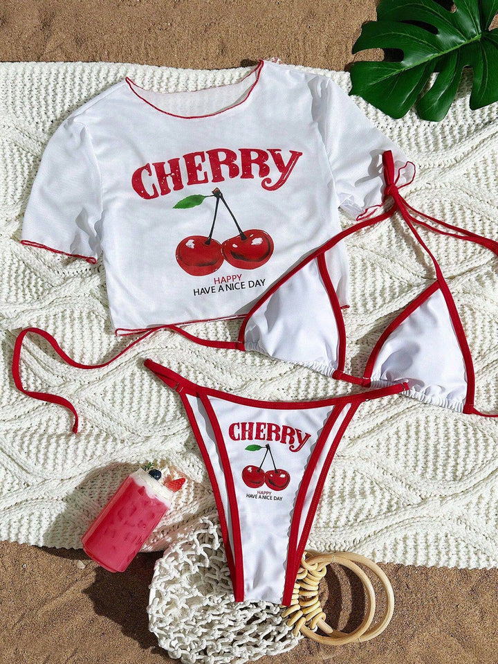 Women's Bikini Set with Creative Graphic Design Mune Fashion
