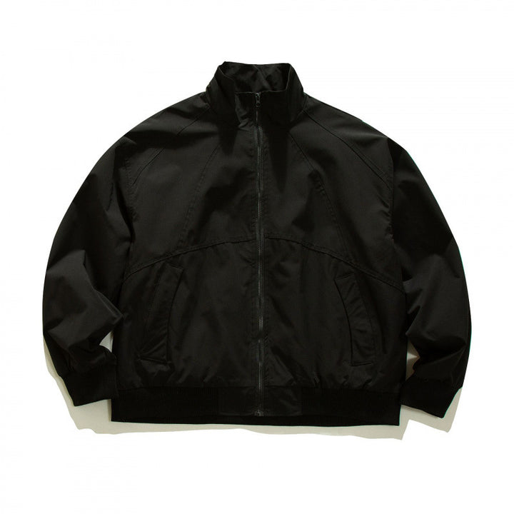 Men's Lightweight Boxy Training Jacket with Stand-Up Collar, Raglan Sleeves and Ribbed Hem Mune Fashion