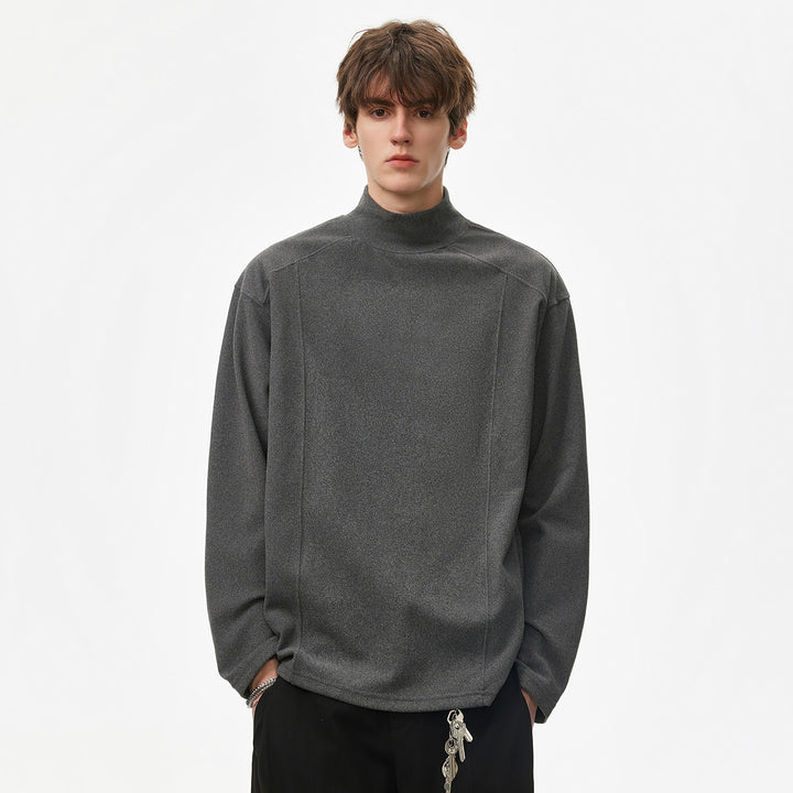 Men's Oversize Turtleneck Sweater made of soft cotton blend with raglan sleeves Mune Fashion
