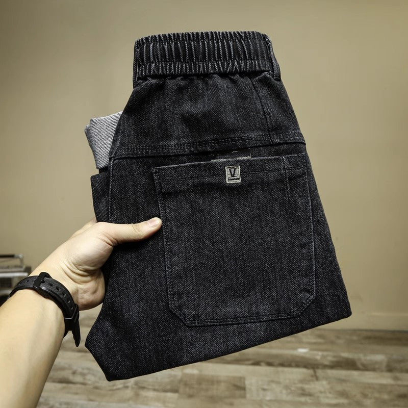 Men's Casual Denim Pants with Contrast Pocket Mune Fashion