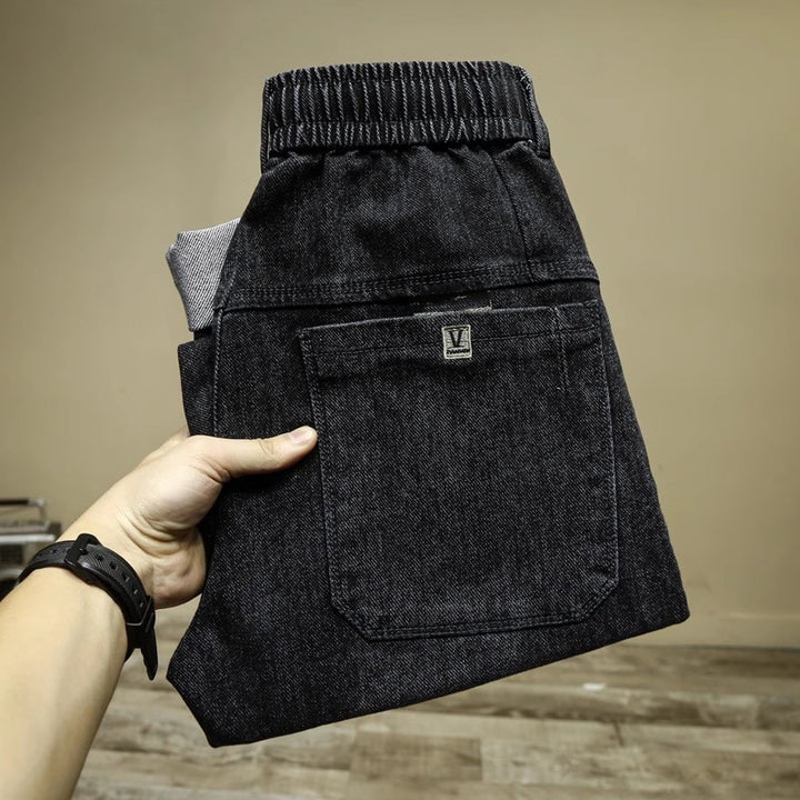 Men's Casual Denim Pants with Contrast Pocket Mune Fashion