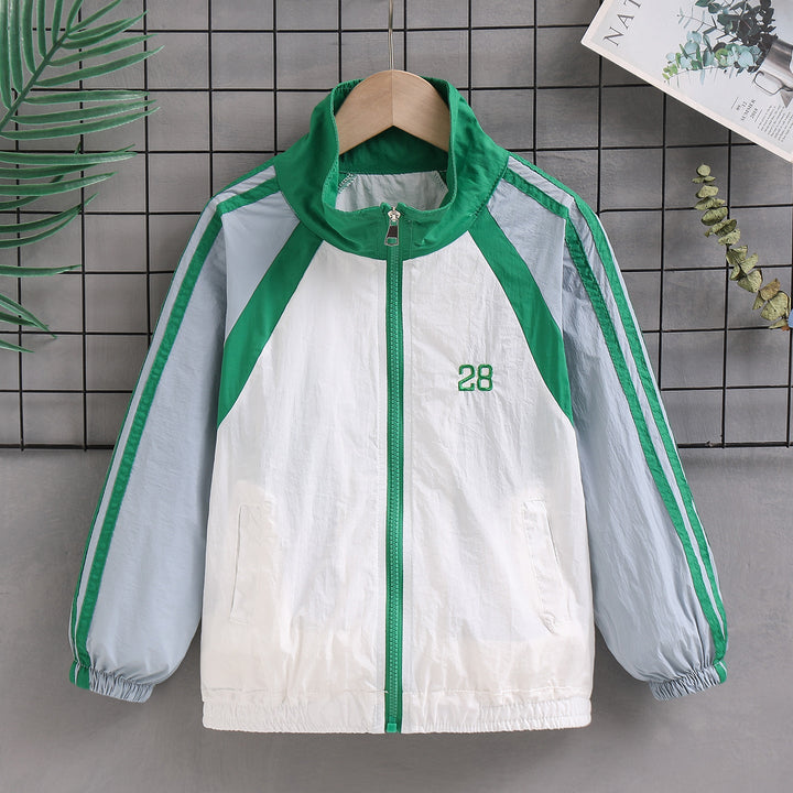Women's sporty retro windbreaker with stand-up collar and raglan sleeves Mune Fashion