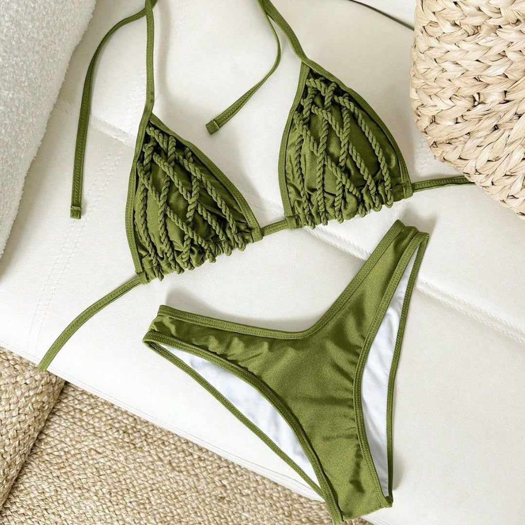 Women braided triangle bikini Mune Fashion