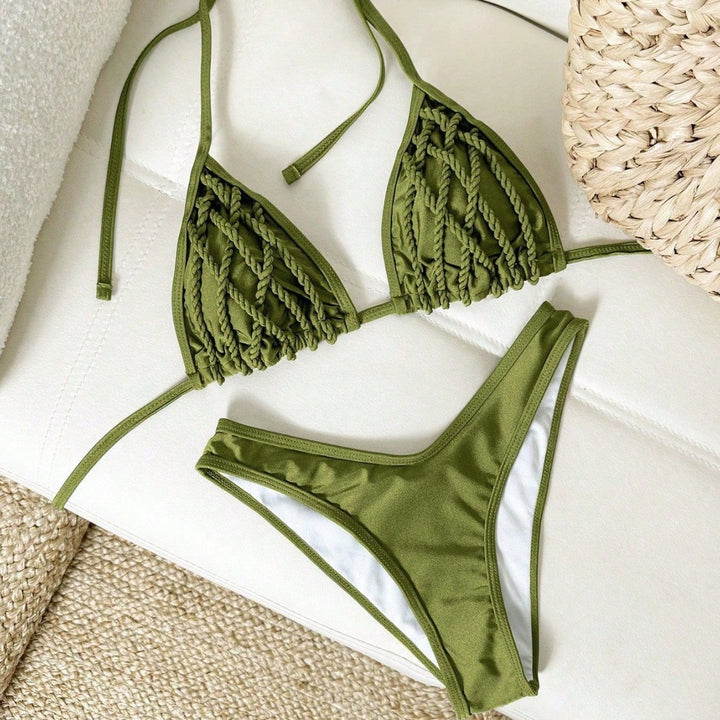Women braided triangle bikini Mune Fashion