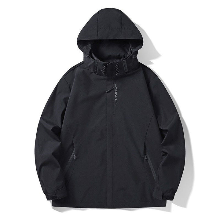 Men's Lightweight Softshell Functional Jacket with Breathable Mesh Lining and Adjustable Hood Mune Fashion