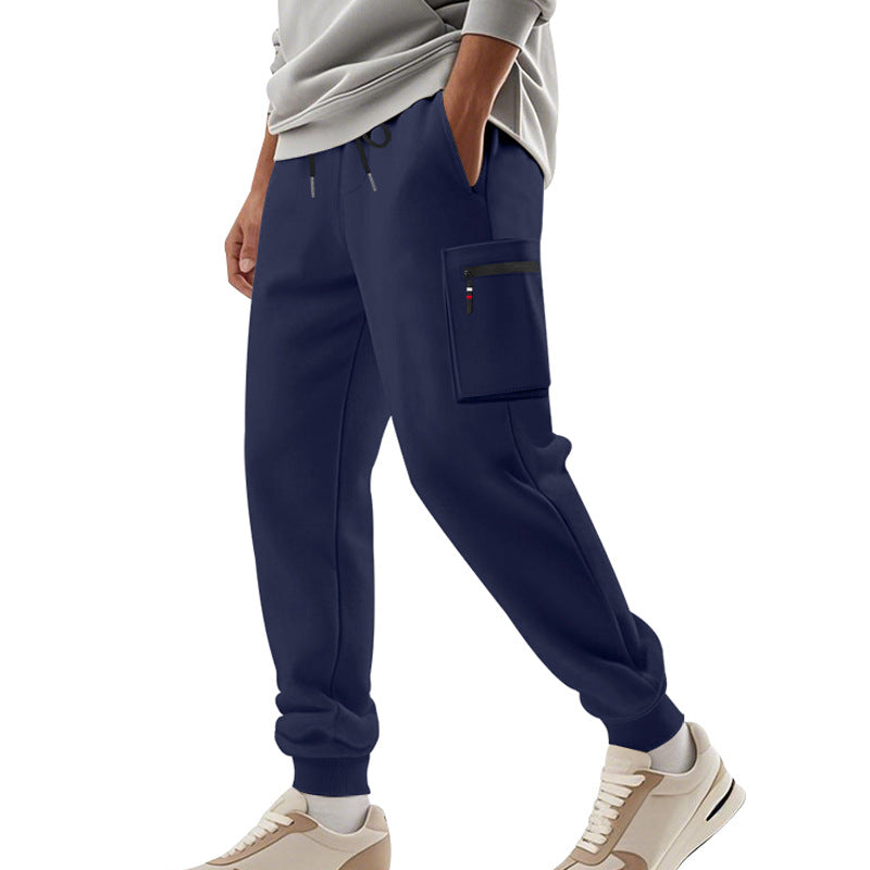 Men's cargo jogging pants with zip cargo pocket, elastic waistband, and ribbed hem Mune Fashion