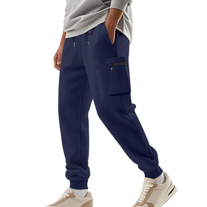 Men's cargo jogging pants with zip cargo pocket, elastic waistband, and ribbed hem Mune Fashion
