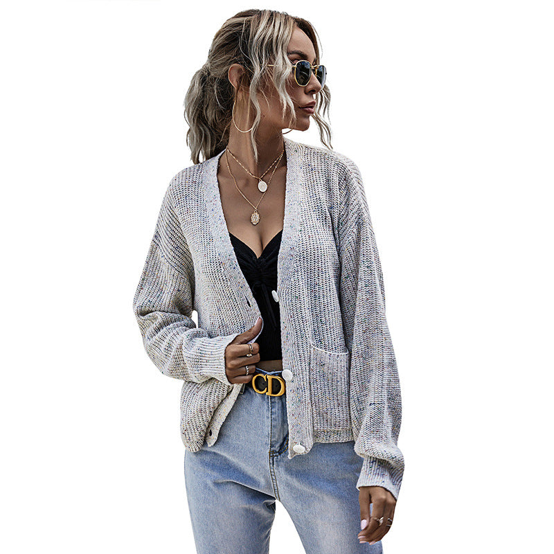 Women's Casual Knitted Cardigan with Pockets and Button Details Mune Fashion