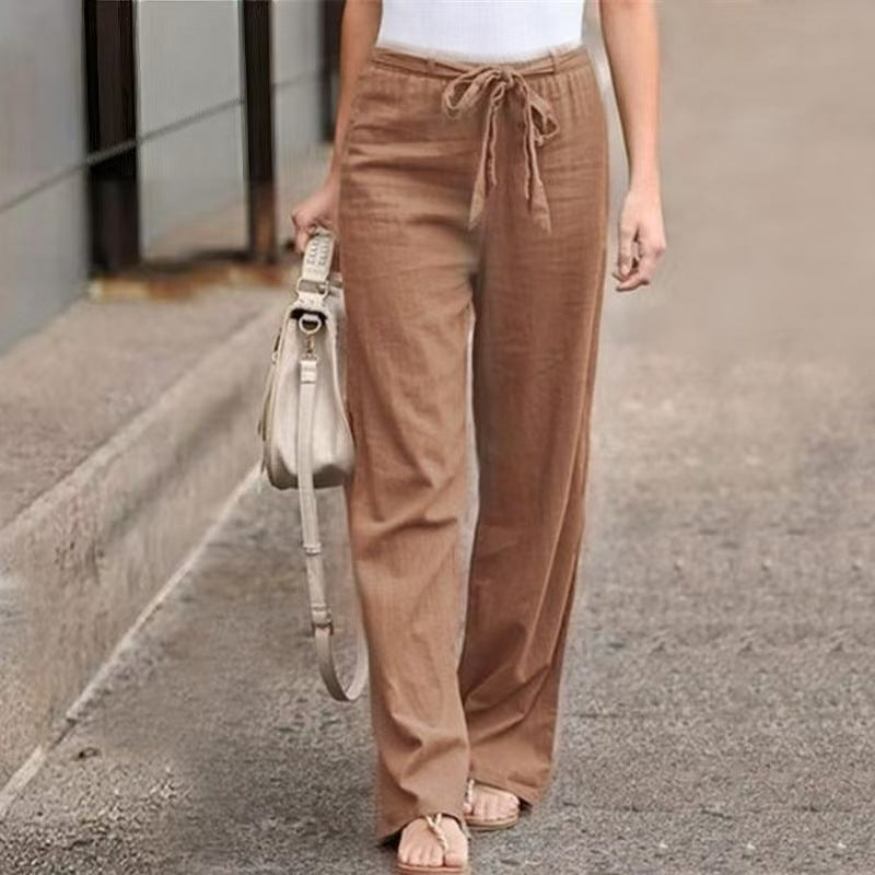 Women Comfortable and Elegant Linen Pants Mune Fashion