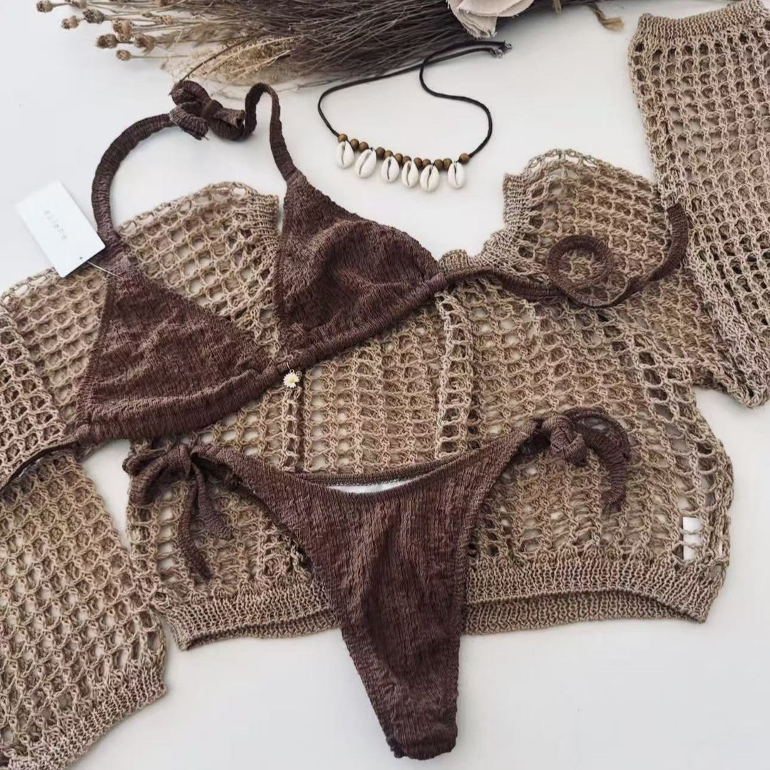 Women's Bikini Set with Transparent Overlay Mune Fashion