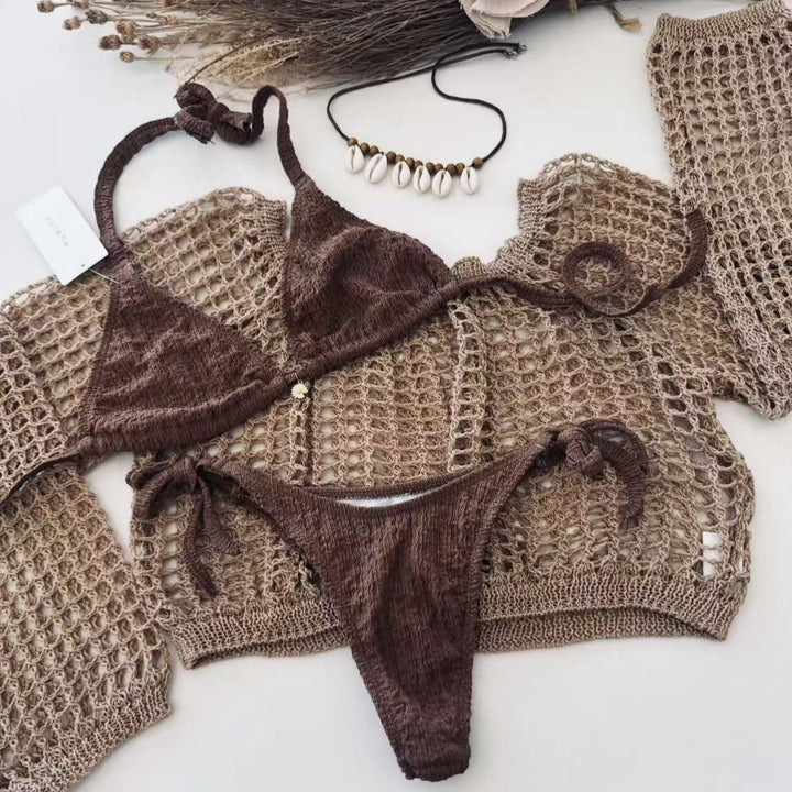 Women's Bikini Set with Transparent Overlay Mune Fashion