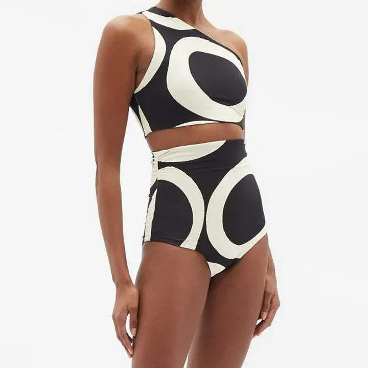 Women’s bikini set with asymmetric top and elegant wrap skirt Mune Fashion