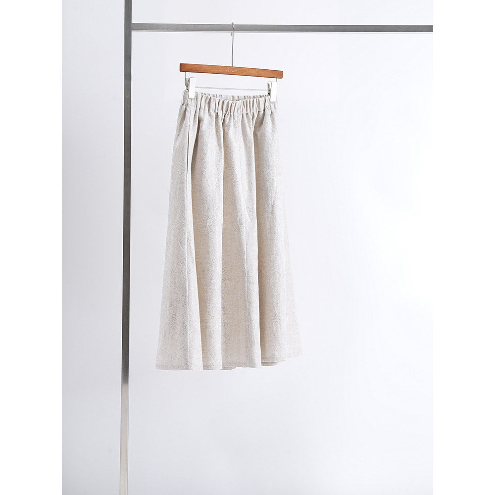 Ladies long pleated skirt made of linen Mune Fashion