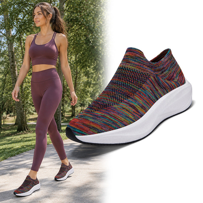 Women's Knit Slip-On Sneaker with Ergonomic Comfort Sole Mune Fashion