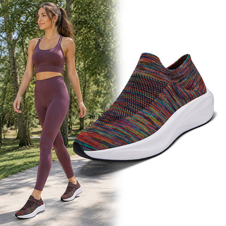 Women's Knit Slip-On Sneaker with Ergonomic Comfort Sole Mune Fashion