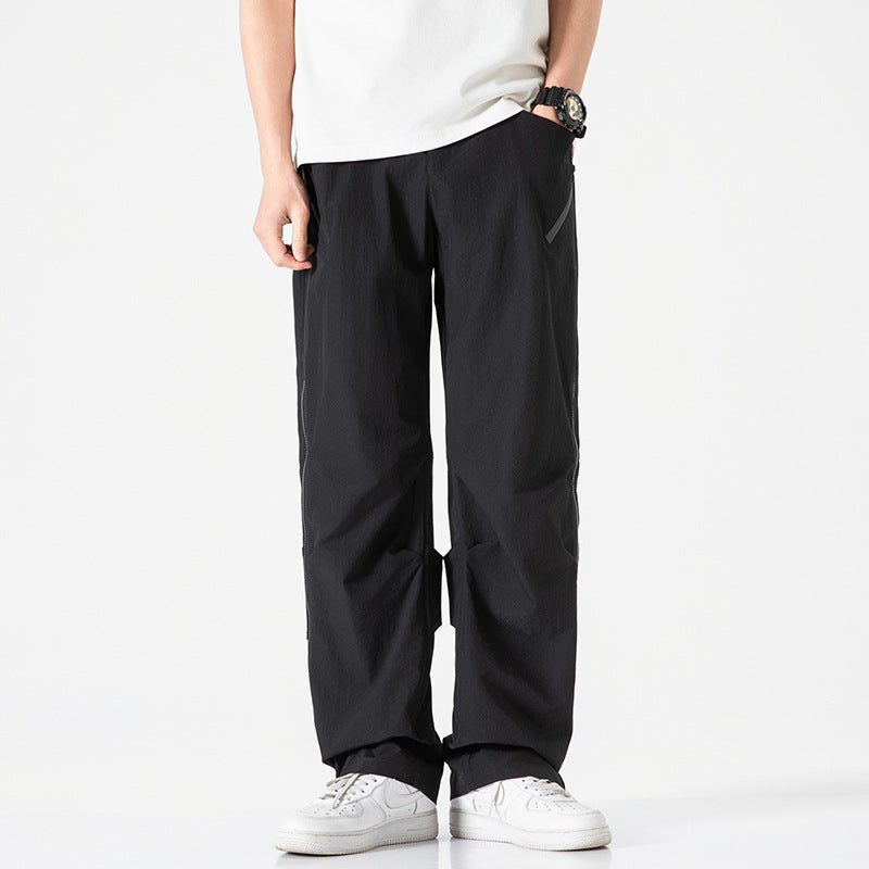 Men's Multifunctional Tech Cargo Pants with Side Zippers, Elastic Waistband and Tactical Flap Pockets Mune Fashion