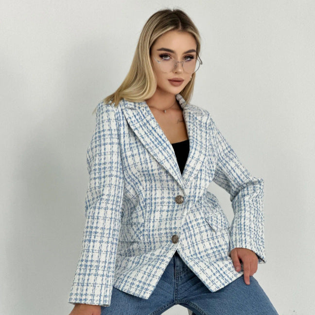 Women Elegant Classic Blazer Jacket
