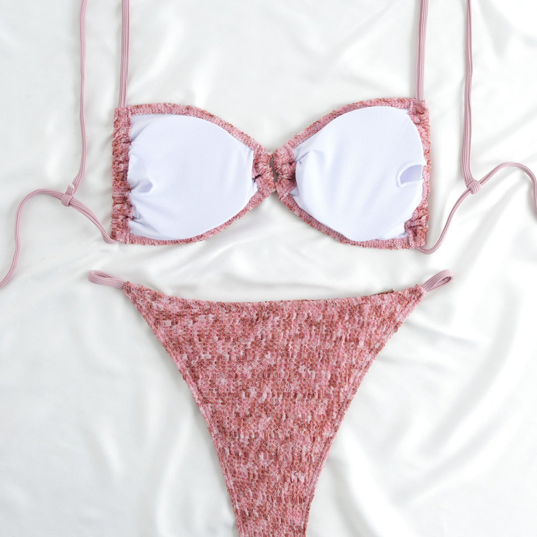 Women Comfortable Triangle Bikini with Sophisticated Details Mune Fashion