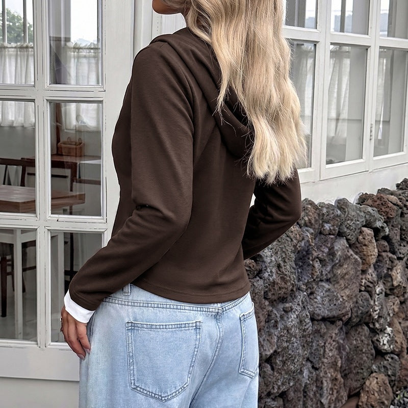 Women Stylish Sweatshirt with Button Placket Mune Fashion