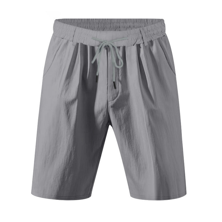 Men's knee-length lightweight functional shorts with elastic waistband, drawstring, and deep side pockets Mune Fashion