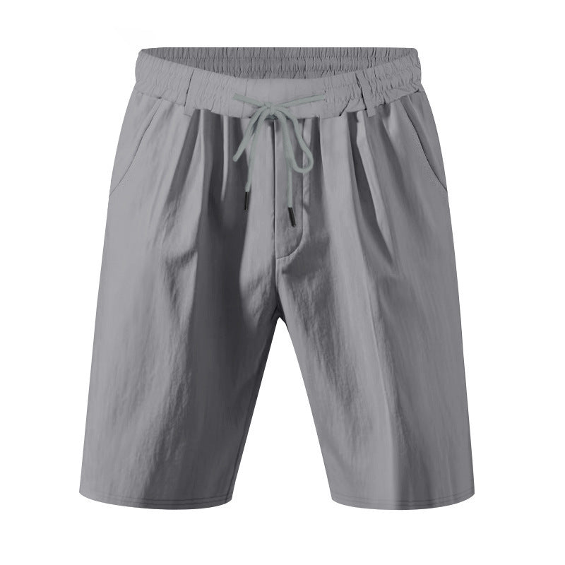 Men's knee-length lightweight functional shorts with elastic waistband, drawstring, and deep side pockets Mune Fashion
