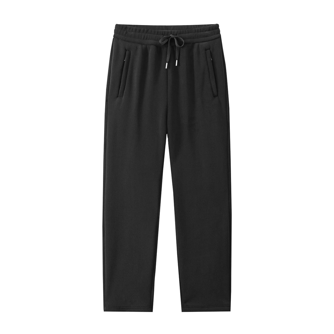Men's Fleece Jogging Pants with Elastic Waistband, Drawstring and Ribbed Cuffs Mune Fashion