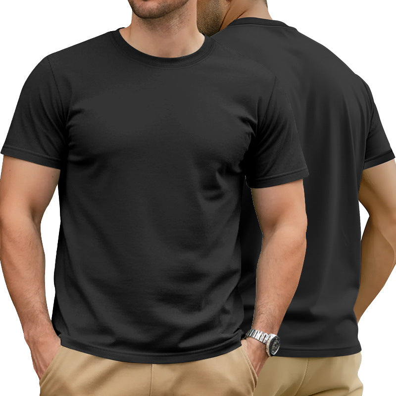 Men's Nan Basic Short Sleeve T-Shirt made of high-quality cotton blend with round neck, flat seams, and regular fit Mune Fashion