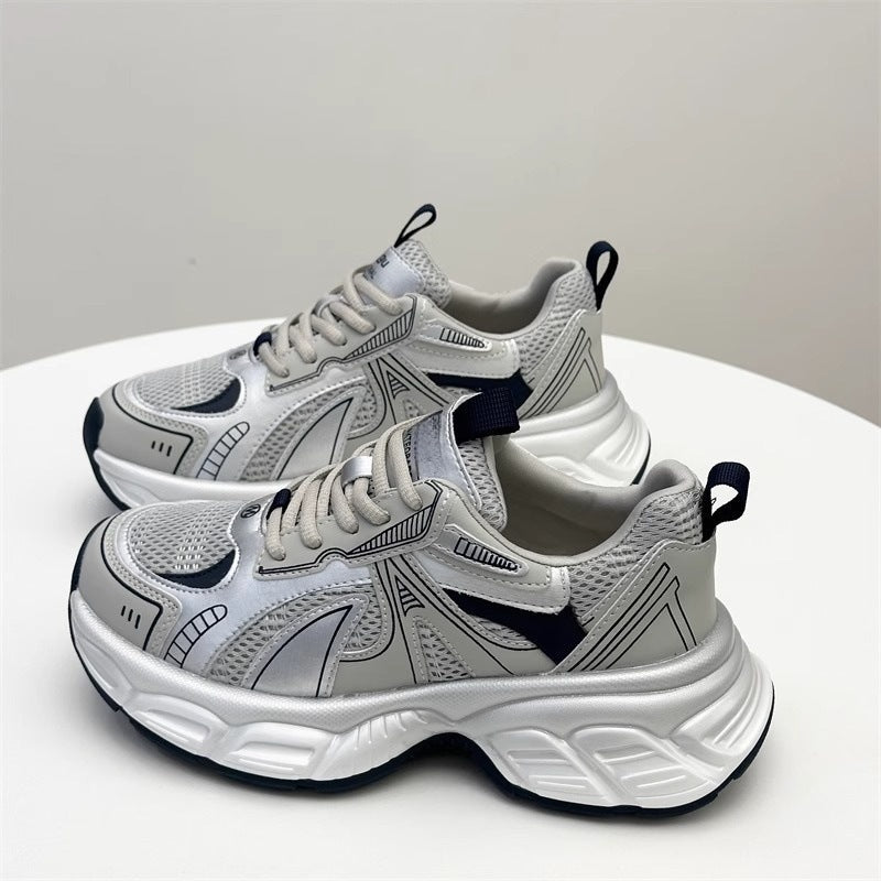 Women's Sports Sneakers with Breathable Mesh Upper and Cushioned Sole Mune Fashion