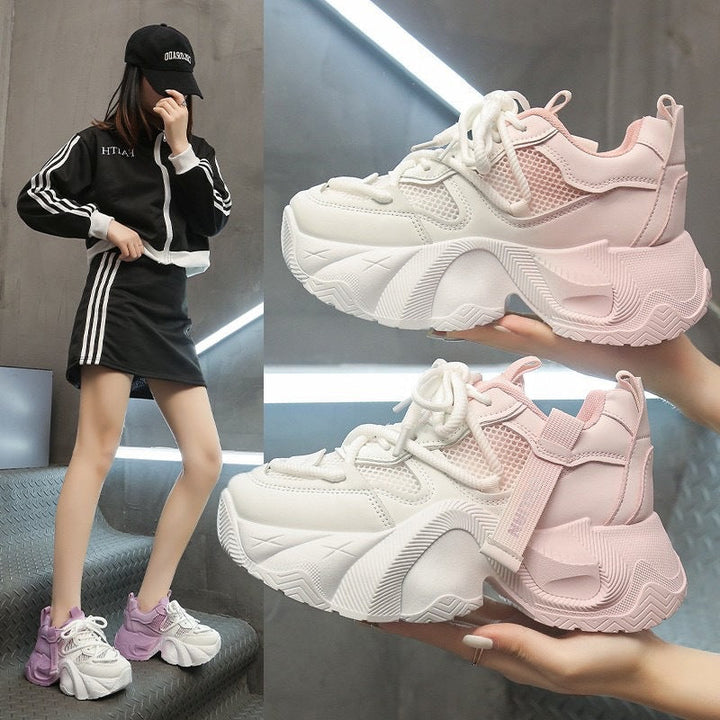 Women's sporty chunky sneakers with breathable mesh upper and flexible sole Mune Fashion
