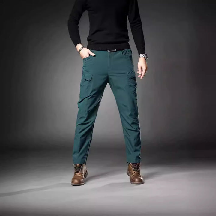 Men's trekking cargo pants with knee reinforcement, multifunctional pockets, and straight cut Mune Fashion