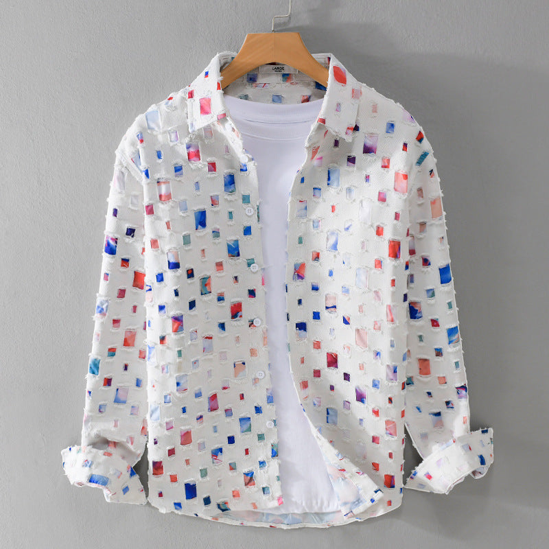 Unisex Lightweight Structured Shirt with Square Cut-Outs and Oversized Fit Mune Fashion