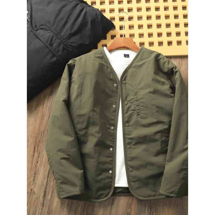 Men's lightly padded thermo liner jacket with snap button closure and rounded hem Mune Fashion