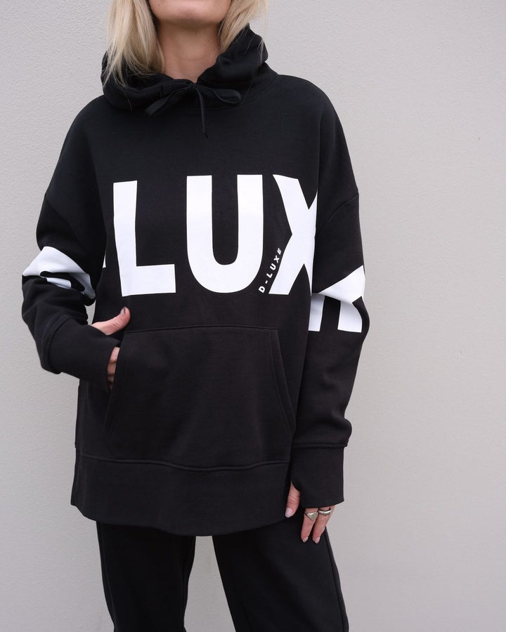 Women's Oversized Hoodie with distinctive logo print, kangaroo pocket and side slits Mune Fashion