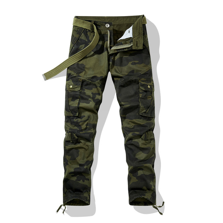 Men's cargo pants in utility style with reinforced knees, multiple pockets and drawstring waistband Mune Fashion