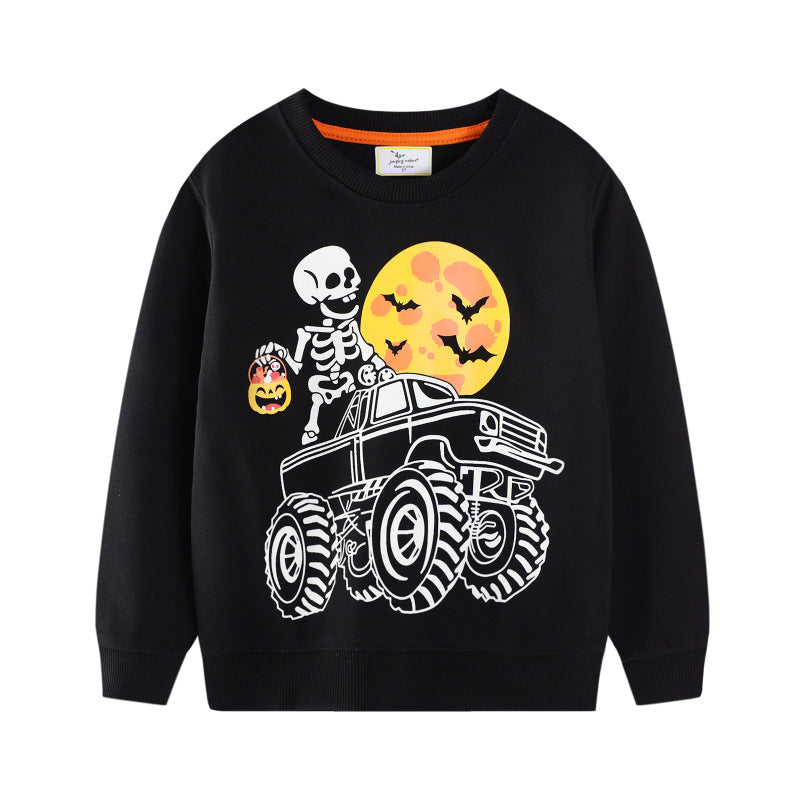 Boys sweatshirt with creepy skeleton motif Mune Fashion