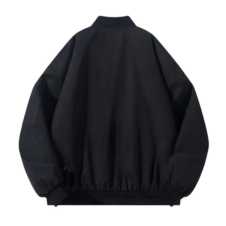 Men's Fashionable Bomber Jacket with Side Zipper Pockets Mune Fashion