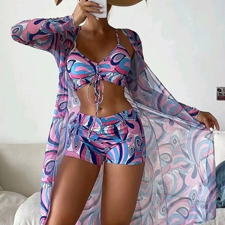 Women's tankini set with fashionable overshirt Mune Fashion
