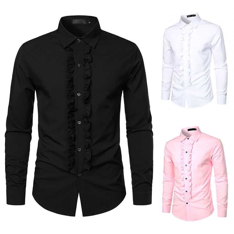 Men's Ruffle Shirt Mune Fashion